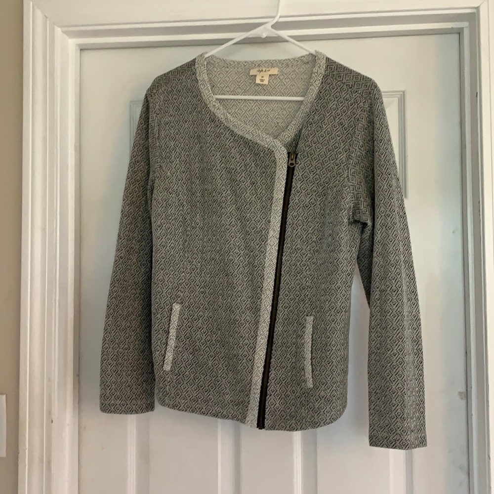 Asymmetrical zipper sweater